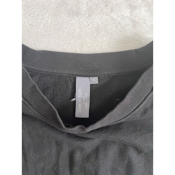 Sweaty Betty Womens S Black Pullover Sweater Side Slit Oversized Slouchy - Picture 6 of 10